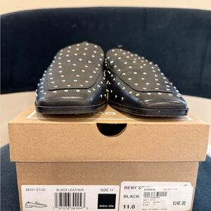 Dolce Vita Beny Black Leather Studded Loafers size 11M